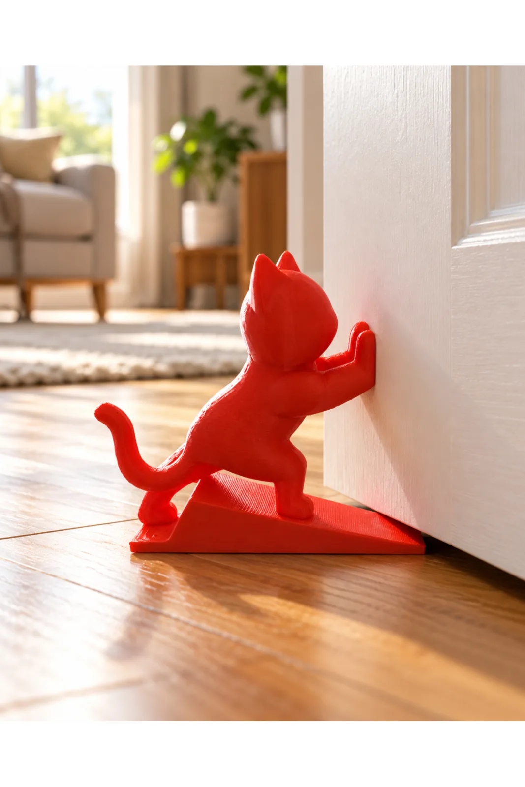 Kedi Figürlü Büyük 3D Kapı Durdurucu - Yen Sanat