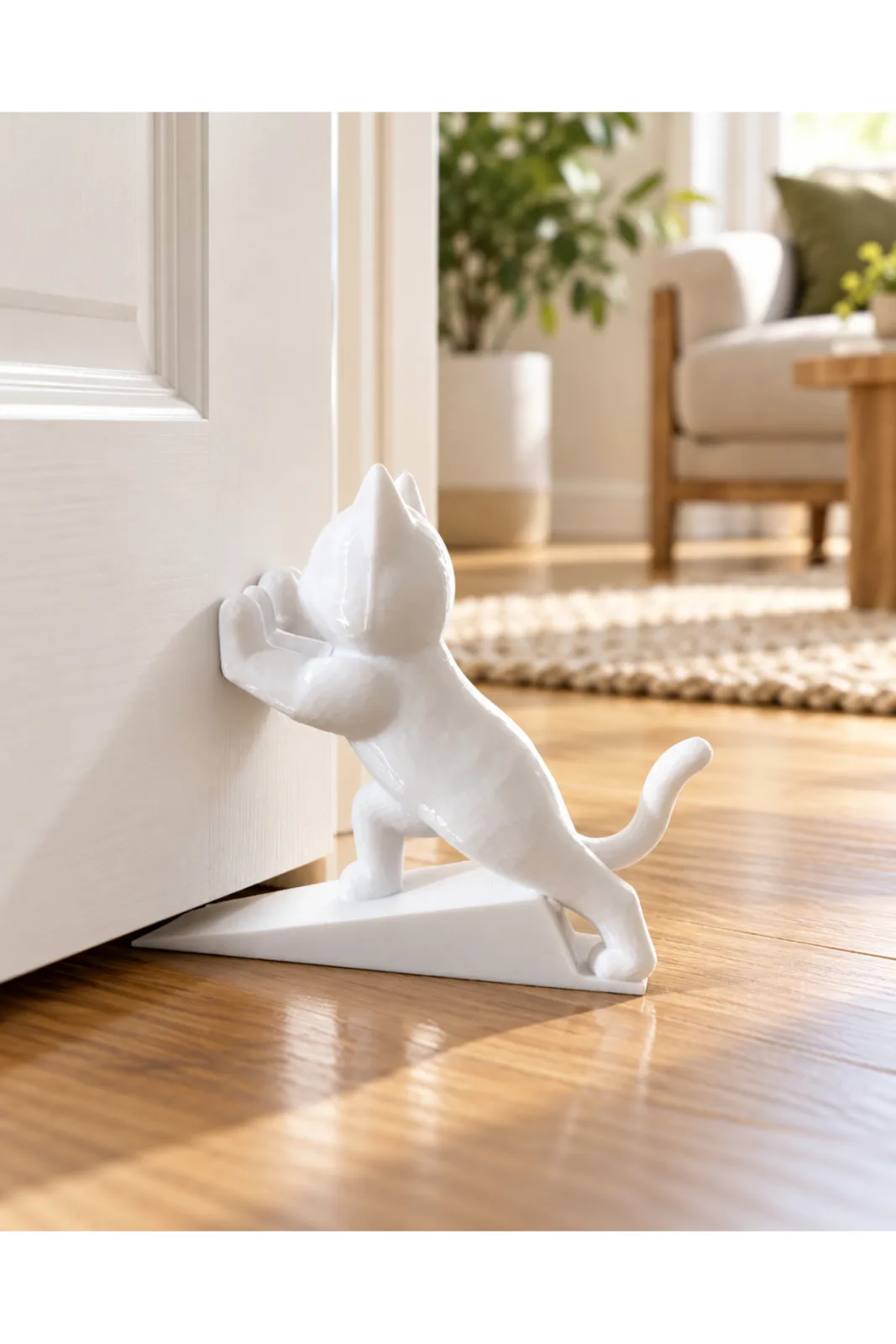 Kedi Figürlü Büyük 3D Kapı Durdurucu - Yen Sanat